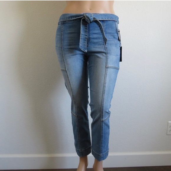 KIT from the KLOTH Jeans Women’s Reese Ankle Straight Leg Tie Waist Size 8 NWT - Picture 3 of 5